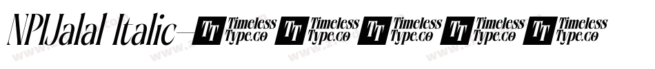 NPIJalal Italic字体转换